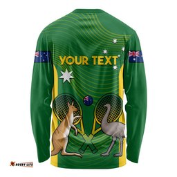 Personalised Australia Tennis Long Sleeve T-shirt Aussie Pride National Color