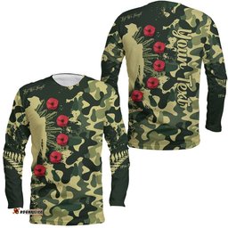 Custom Personalised Aotearoa ANZAC Camouflage Long Sleeve T-shirt 04