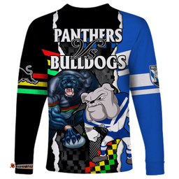 NRL Combine Bulldogs and Panthers Long Sleeve T-shirt