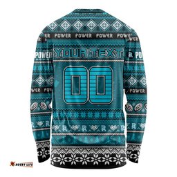 Personalized Power Football Xmas Long Sleeve T-shirt Australia AFL Mascot
