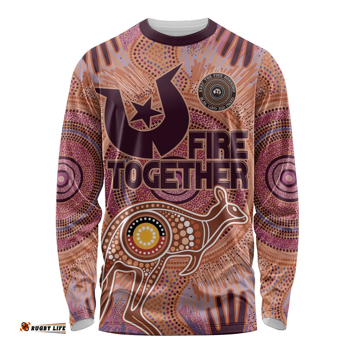 Fire Together NAIDOC 2024 Long Sleeve T-shirt Indigenous Cultural Spirit
