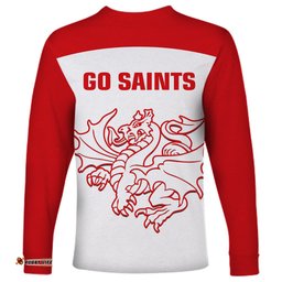 Dragons Rugby Long Sleeve T-shirt Simple St George Illawarra
