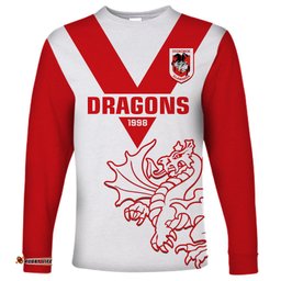 Dragons Rugby Long Sleeve T-shirt Simple St George Illawarra