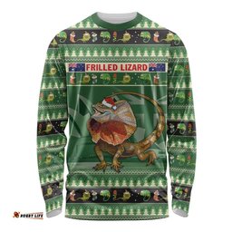 Aussie Frilled Lizard Long Sleeve T-shirt Merry Christmas