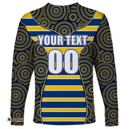 NRL Eels Long Sleeve T-shirt Mix Dot Aboriginal