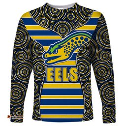 NRL Eels Long Sleeve T-shirt Mix Dot Aboriginal