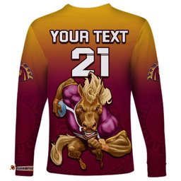 Custom NRL Broncos Premiers Long Sleeve T-shirt