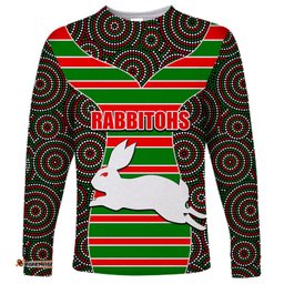 NRL Rabbitohs Long Sleeve T-shirt Mix Dot Aboriginal