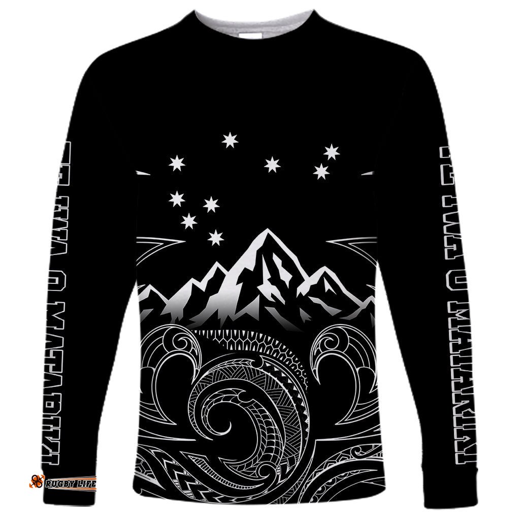 New Zealand Long Sleeve T-shirt Maori Te Iwa o Matariki