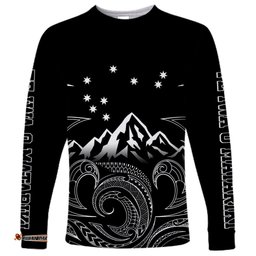 New Zealand Long Sleeve T-shirt Maori Te Iwa o Matariki