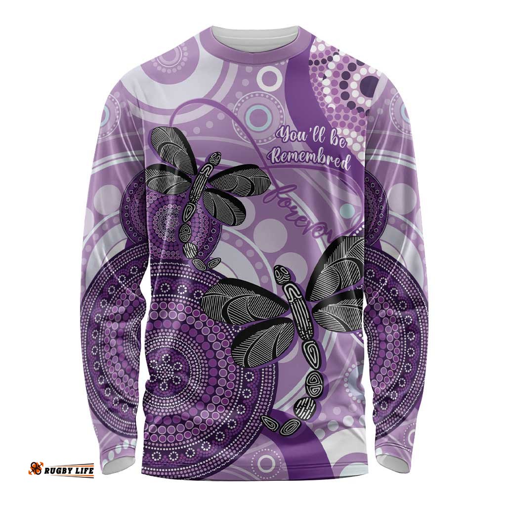 Memorial Australia Long Sleeve T-shirt You Will Be Remembered Aboriginal Art