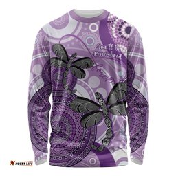 Memorial Australia Long Sleeve T-shirt You Will Be Remembered Aboriginal Art