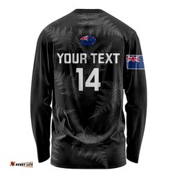 Custom New Zealand Silver Fern Rugby Long Sleeve T-shirt Go Aotearoa Champions World Cup
