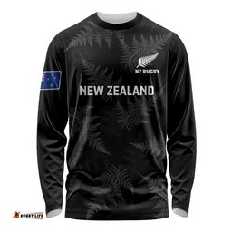 Custom New Zealand Silver Fern Rugby Long Sleeve T-shirt Go Aotearoa Champions World Cup