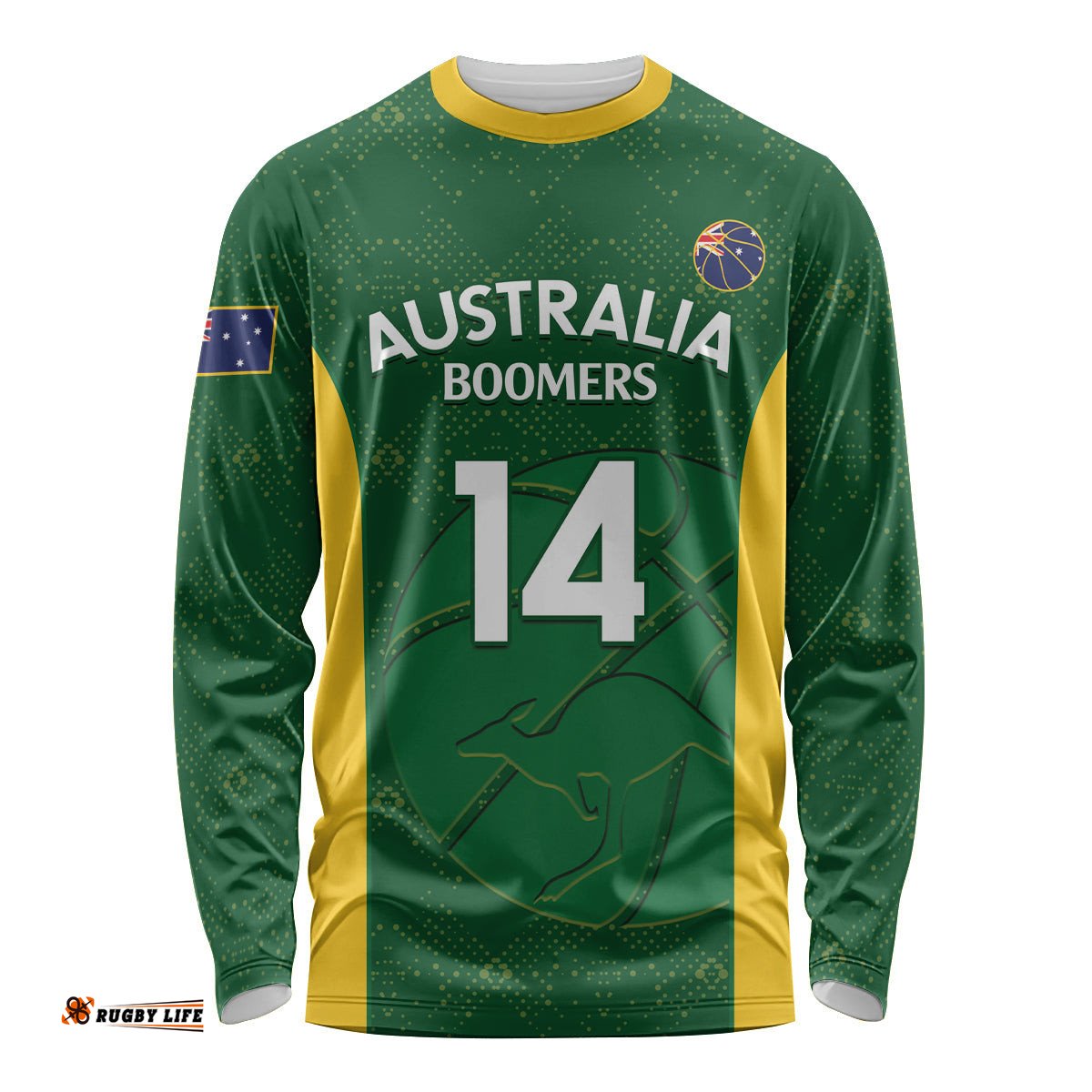 Custom Australia Basketball Long Sleeve T-shirt Go Champions Aussie Boomers National Color
