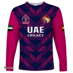 United Arab Emirates Cricket Long Sleeve T-shirt Go UAE Dynamic Version 2023