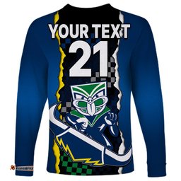 Custom Text And Number NRL Combine Warriors and Cowboys Long Sleeve T-shirt
