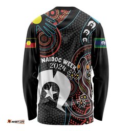NAIDOC Week 2024 Long Sleeve T-shirt Keep The Fire Burning Indigenous Art