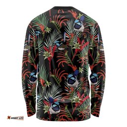 Australia Kangaroo Paw And Splendid Fairy wren Long Sleeve T-shirt Sameless Style