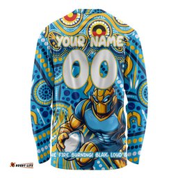 Custom Australia NAIDOC Week 2024 Long Sleeve T-shirt Titans Mascot Keep The Fire Burning