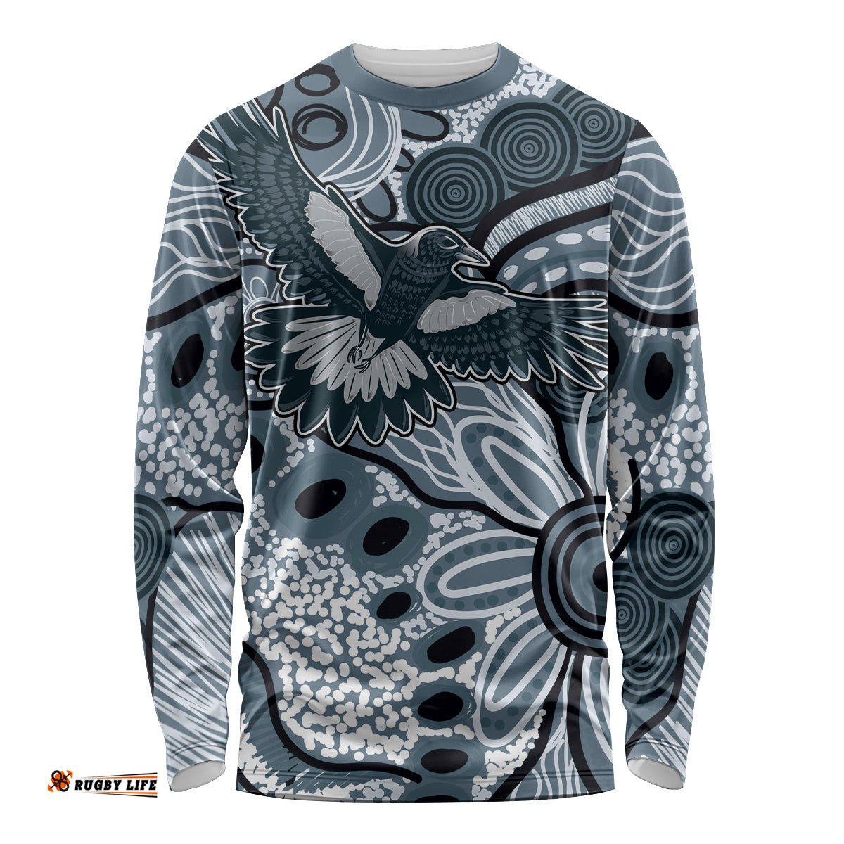 Magpies Aboriginal Art Long Sleeve T-shirt