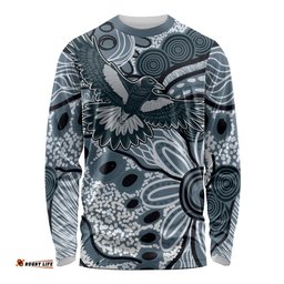 Magpies Aboriginal Art Long Sleeve T-shirt