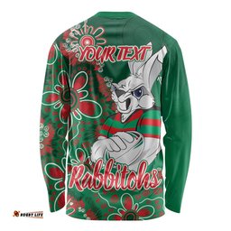 Personalised Rabbitohs NAIDOC Week 2024 Long Sleeve T-shirt Aboriginal Fire Burning Sparks