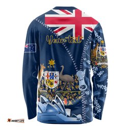 Personalised Happy Australia Day 26 January Long Sleeve T-shirt