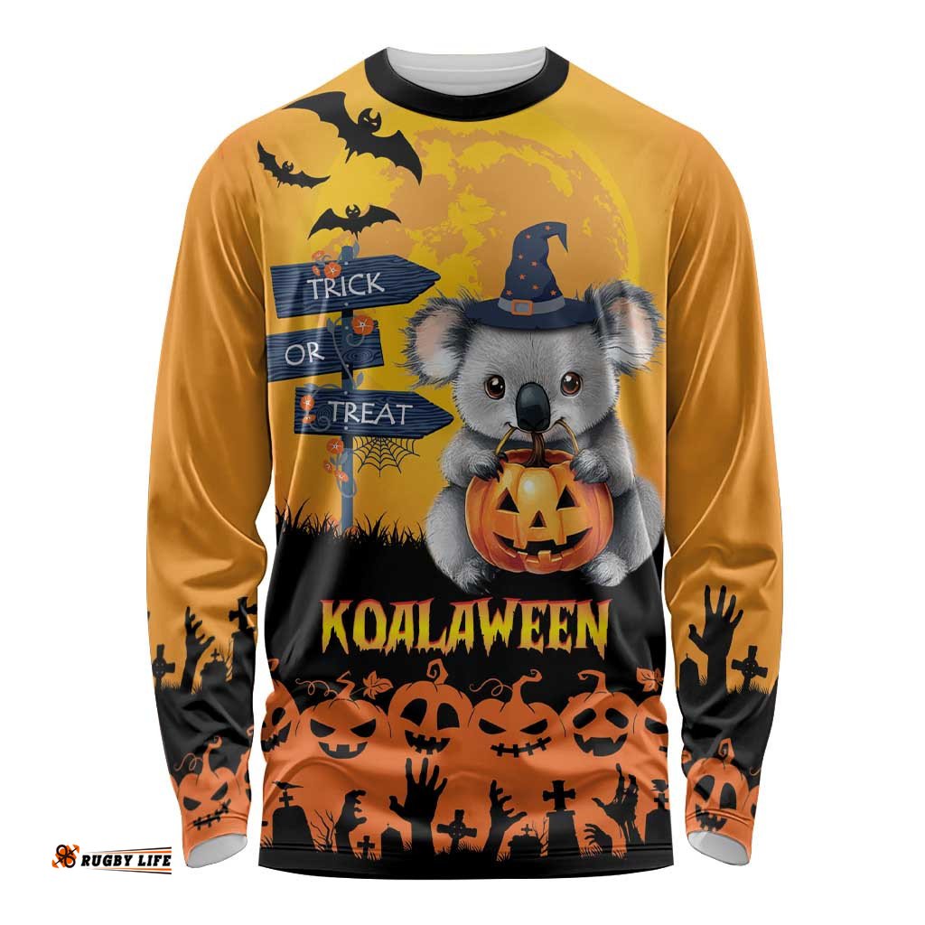 Happy Koalaween Long Sleeve T-shirt Koala Ghost Trick or Treat