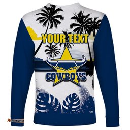NRL Cowboys Long Sleeve T-shirt Summer Style