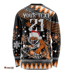 Custom Tigers Rugby Long Sleeve T-shirt Chirstmas 2023