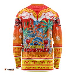 Dolphins Christmas Long Sleeve T-shirt Merry Xmas NRL Australia Rugby