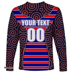 NRL Rooster Long Sleeve T-shirt Mix Dot Aboriginal