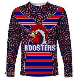 NRL Rooster Long Sleeve T-shirt Mix Dot Aboriginal