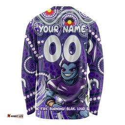 Custom Australia NAIDOC Week 2024 Long Sleeve T-shirt Melbourne Storm Mascot Keep The Fire Burning