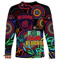 Demons Football Aboriginal Art Long Sleeve T-shirt NAIDOC Indigenous Tribal
