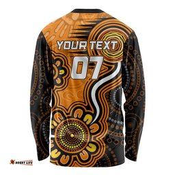 Custom Scorchers Cricket Indigenous Long Sleeve T-shirt Champions Fire Up