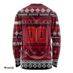 Personalized Bombers Football Xmas Long Sleeve T-shirt Australia AFL Mascot