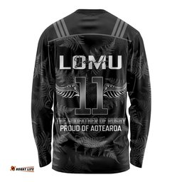 New Zealand Silver Fern Rugby Long Sleeve T-shirt Aotearoa Godfather Proud Gone But Never Forgotten