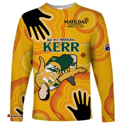 Custom Sam Kerr Matildas Long Sleeve T-shirt Australia Soccer World Cup Quater Final