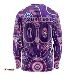 Personalised Freo NAIDOC Week 2024 Long Sleeve T-shirt Aussie Aboriginal Art