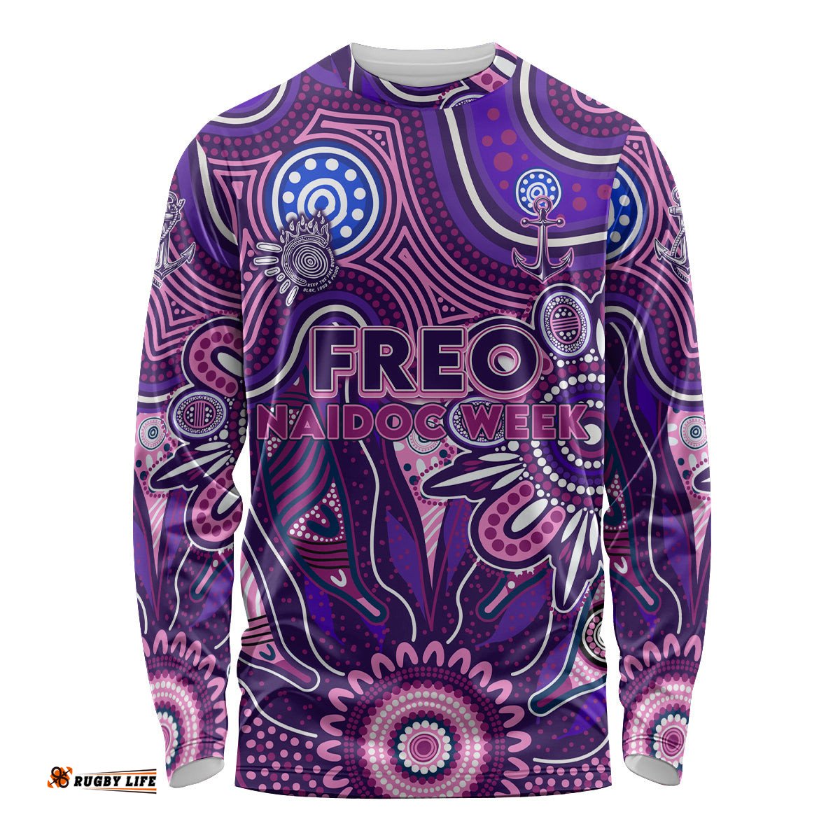 Personalised Freo NAIDOC Week 2024 Long Sleeve T-shirt Aussie Aboriginal Art