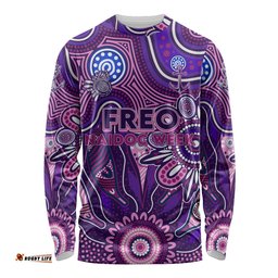 Personalised Freo NAIDOC Week 2024 Long Sleeve T-shirt Aussie Aboriginal Art