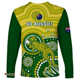 Australia Cricket Long Sleeve T-shirt Aboriginal Go Champions World Cup