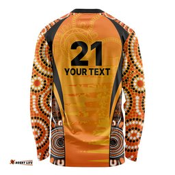Made Tough Scorchers Custom Long Sleeve T-shirt Champions BBL13 Aboriginal Version