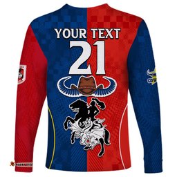 Custom NRL Cowboys Combine Dragon Rugby Long Sleeve T-shirt Sporty Style