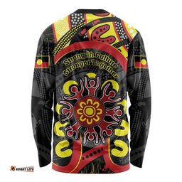 Australia Indigenous Children's Day Long Sleeve T-shirt Strong In Culture Stronger Together Aboriginal Art