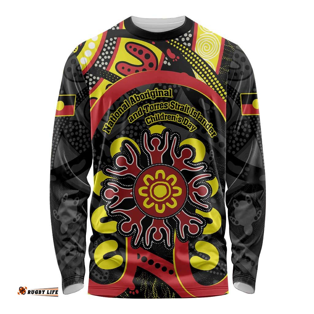Australia Indigenous Children's Day Long Sleeve T-shirt Strong In Culture Stronger Together Aboriginal Art