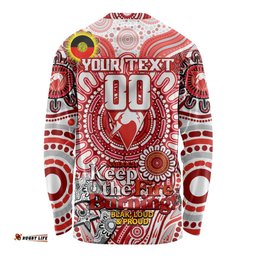 Custom Sydney Swans NAIDOC Week 2024 Long Sleeve T-shirt Mascot Football