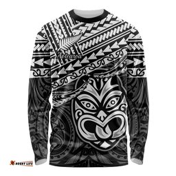 Matariki New Zealand Long Sleeve T-shirt Maori New Year Tiki Black Version